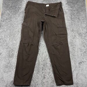 VTG Military Pants Men's Large Long (Fits 38x33) Brown Cargo BDU Button Fly